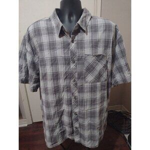 Cabela's Shirt Adult 3XL XXXL Gray Button Up Camp Pocket Outdoor Men's